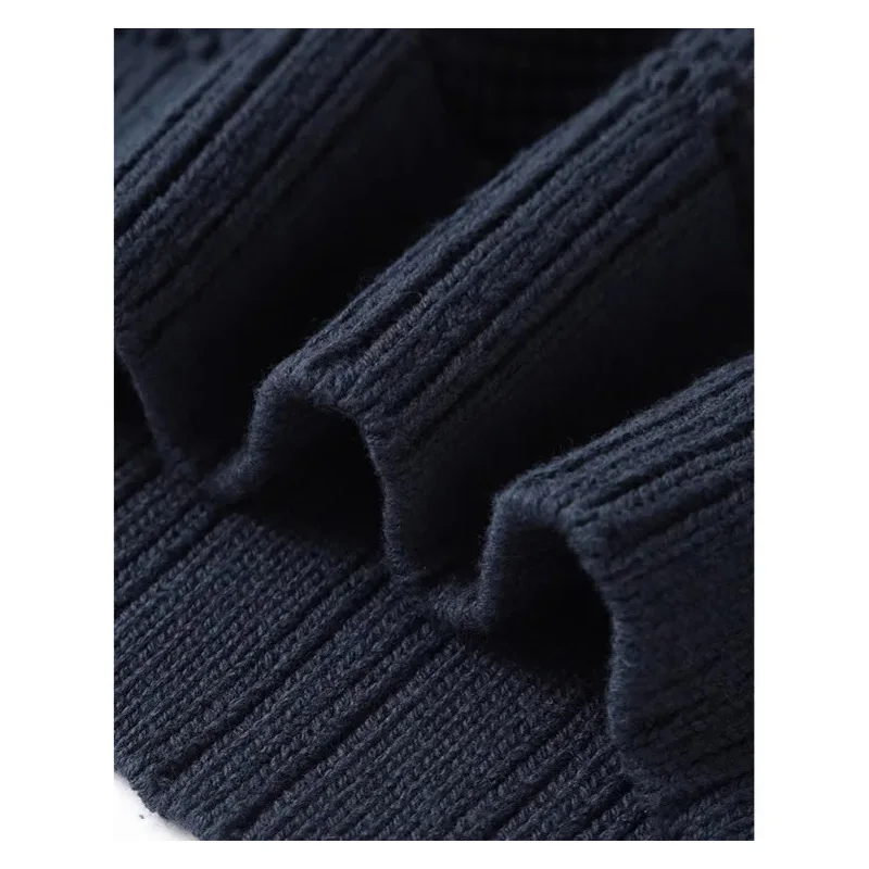 Женский хлопковый свитер с воротником большого размера текстурированный