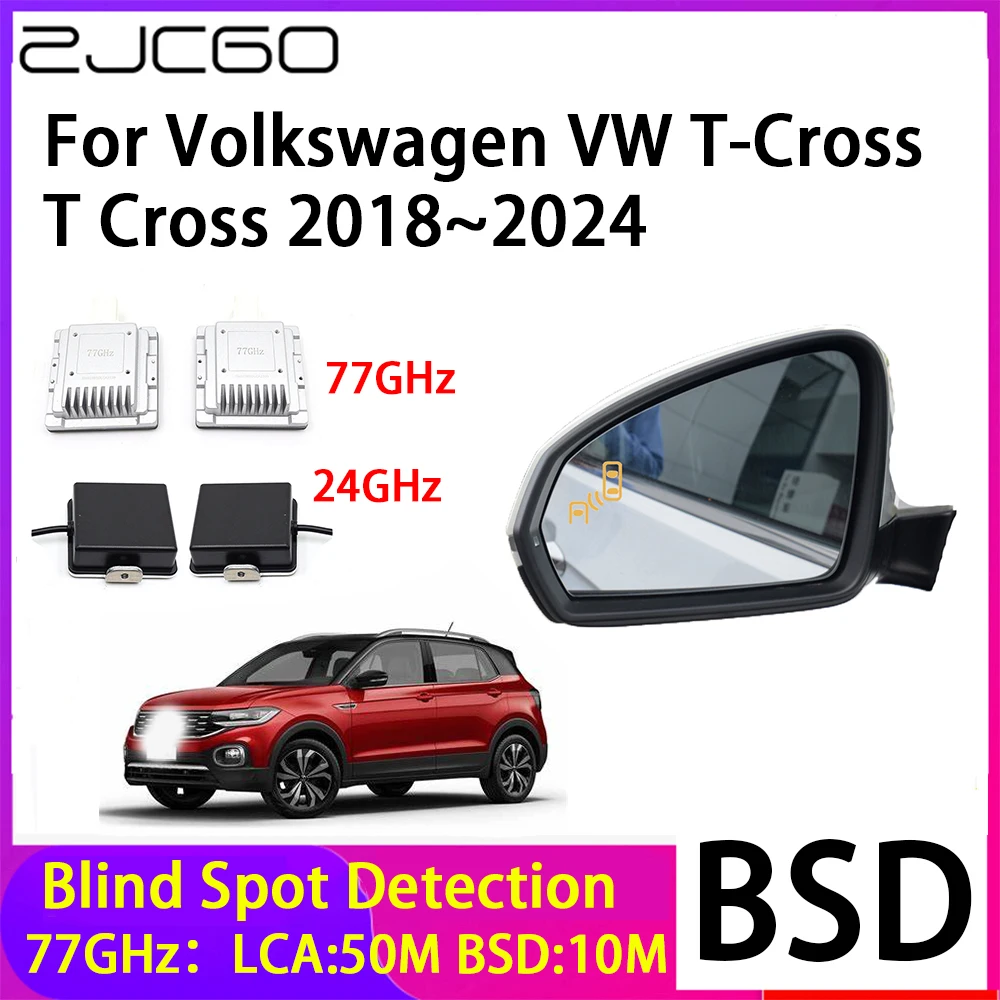 Автомобильная система обнаружения слепых зон ZJCGO заднего радара на зеркале BSD для