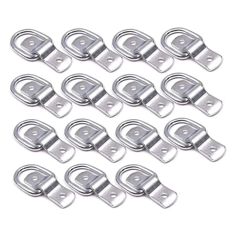 

Новинка, 15 упаковок, D-образные крепежные кольца, 1/4 дюйма, D-образные кольца, Крепежное кольцо для нагрузок на прицеп, грузовиков, домов на кол...