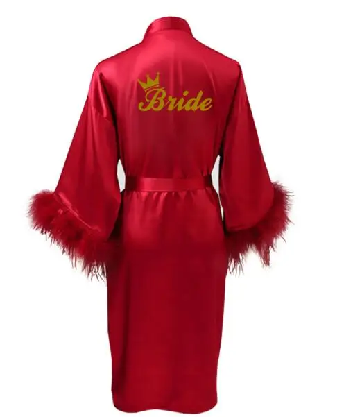 Сексуальный женский Атласный халат-кимоно халат Свадебный для матери невесты