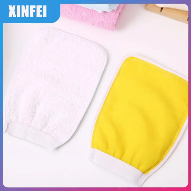 

Decontamination Bath Gloves Simple Color Bathroom Washing Exfoliating Gloves Frosted Polyester Cotton Peeling Glove Frosted Home