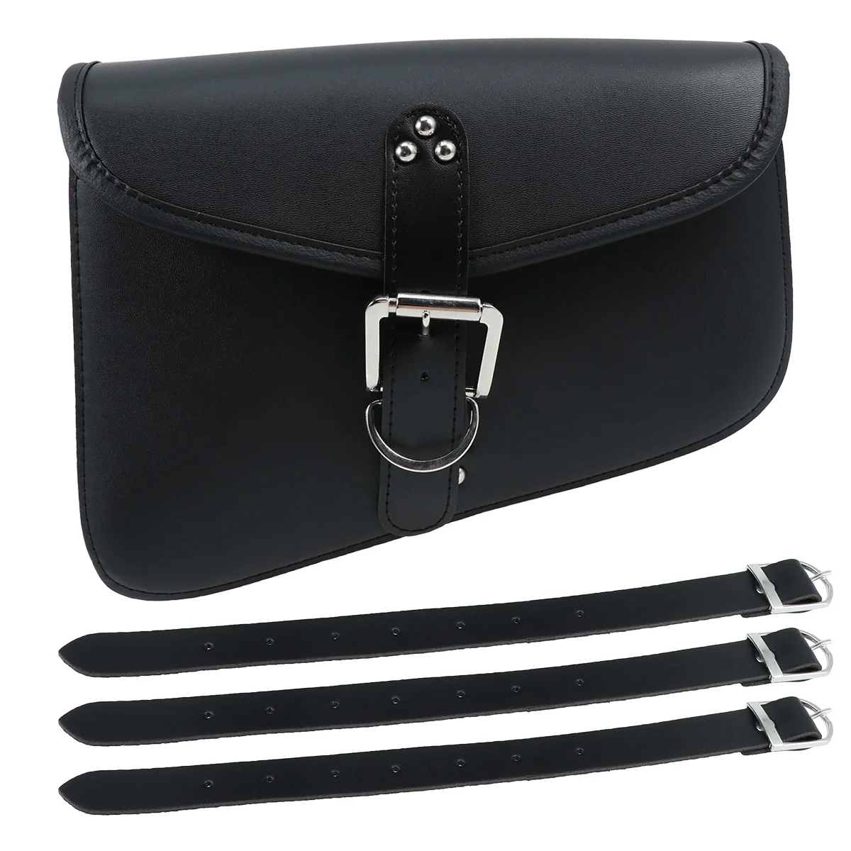 

Motorcycle Hanging Bag Triangle PU Waterproof Wear-resistant Saddlebag Motorcycle Hanging Bag for Motorbike - Right