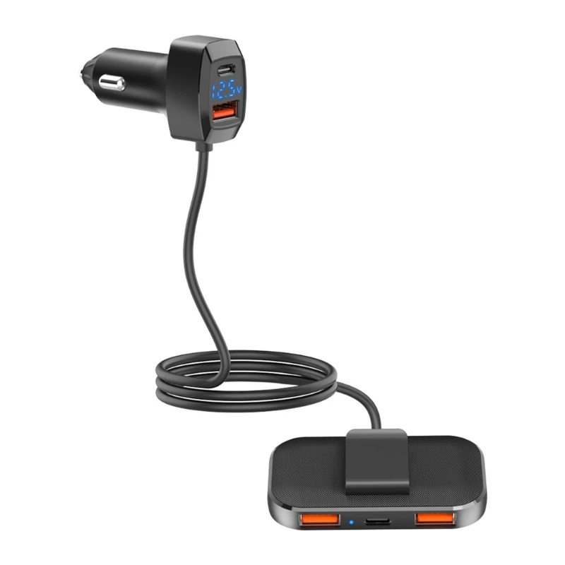 

31W Fast Car Charger 5 Port Cigarette USB Adapter, PD3.0&QC3.0 Charger Drop Shipping