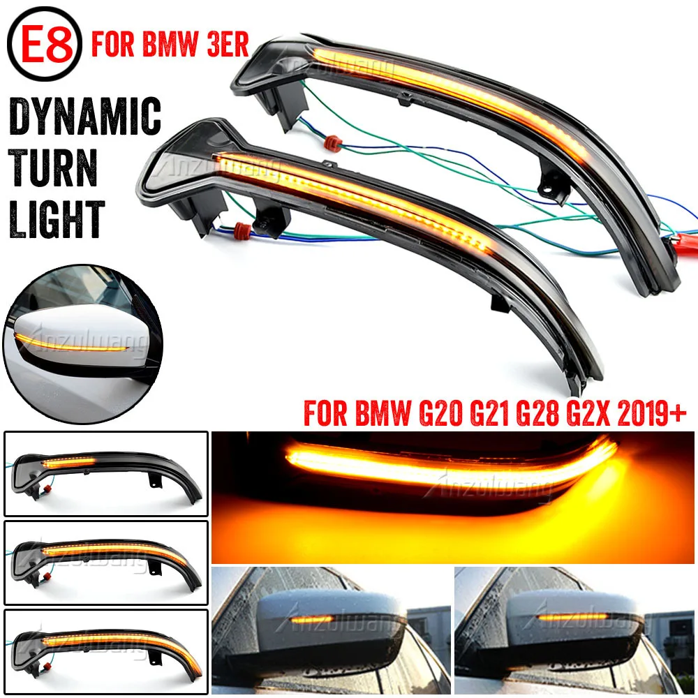 

LED Flowing Rearview Mirror Indicator Sequential Blinker Lamp Dynamic Turn Signal Light For BMW 3er G20 G21 G28 G2x 2019 2020