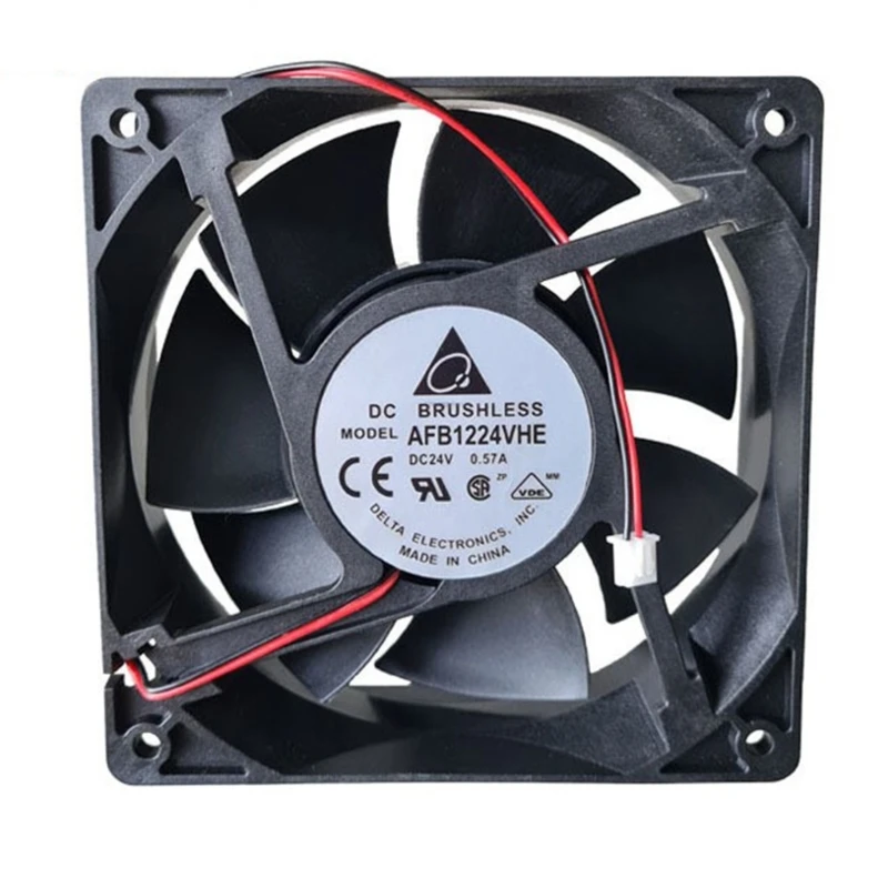 Инверторный охлаждающий вентилятор AFB1224VHE DC24V 0 57A 12 см 12038 120x120x38 мм 2-проводной