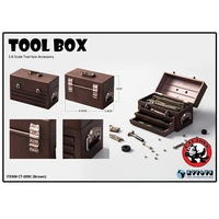 zytoys ct 009 16 scale plastic tool box storage case for 12inch action figure brownredyellow accessory model dolls collection