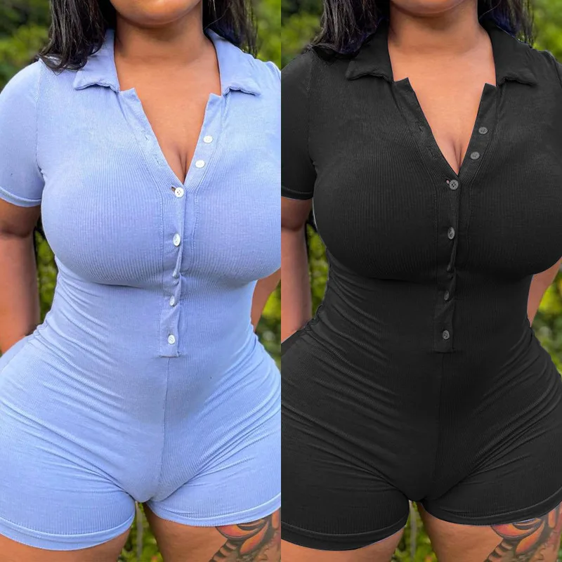 

Новинка 2023, Женские однотонные облегающие слитные шорты с коротким рукавом, цельнокроеные брюки для женщин