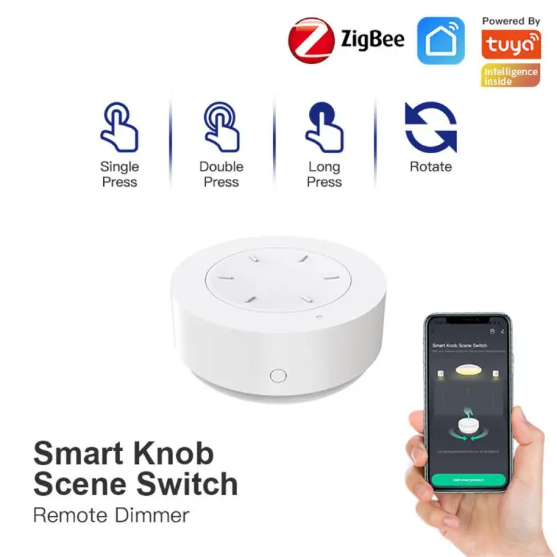 

Tuya ZigBee Smart Knob Switch DIY Wireless Scene Switch Button Controller Battery Powered Automation Scenario Smart Life App