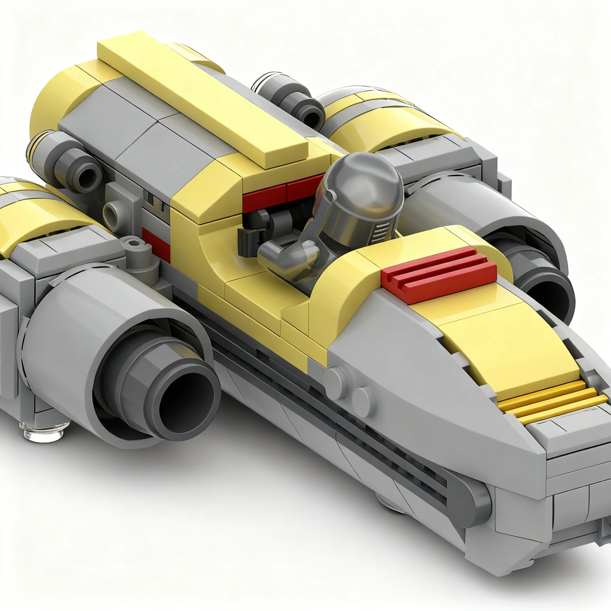 Фото 254 детали MOC Star Battle Din Jarin Colors Vectron Phantom Mount Speeder Bike + BX-RC Probe Droid SWTOR Модель Конструктор Арт №1