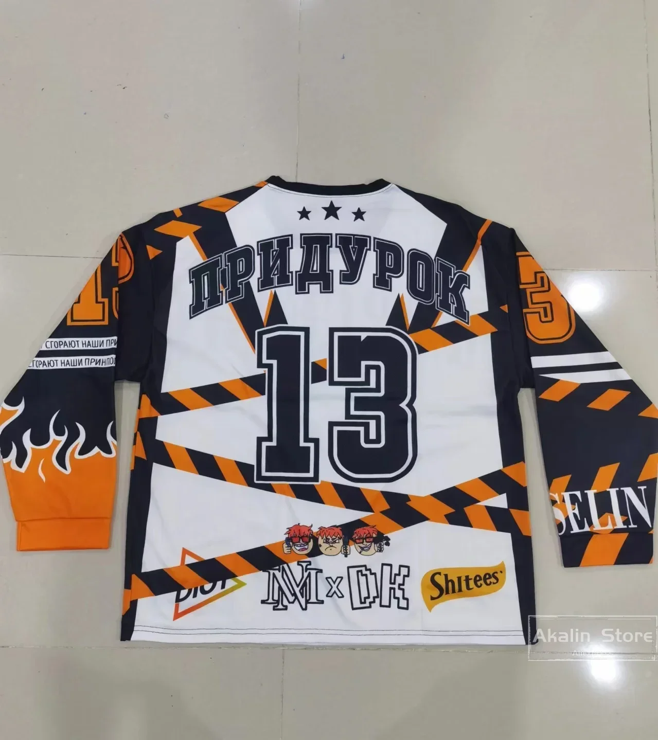 Y2k Уличная одежда марселин Джерси с длинными рукавами Футболка женская Harajuku