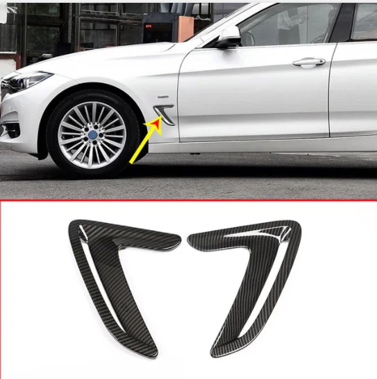 

Боковая Крышка вентиляционного отверстия из углеродного волокна, впускной ободок, брызговик для BMW 3 серии GT Gran Туризм F34 2013-2017, автомобильный аксессуар