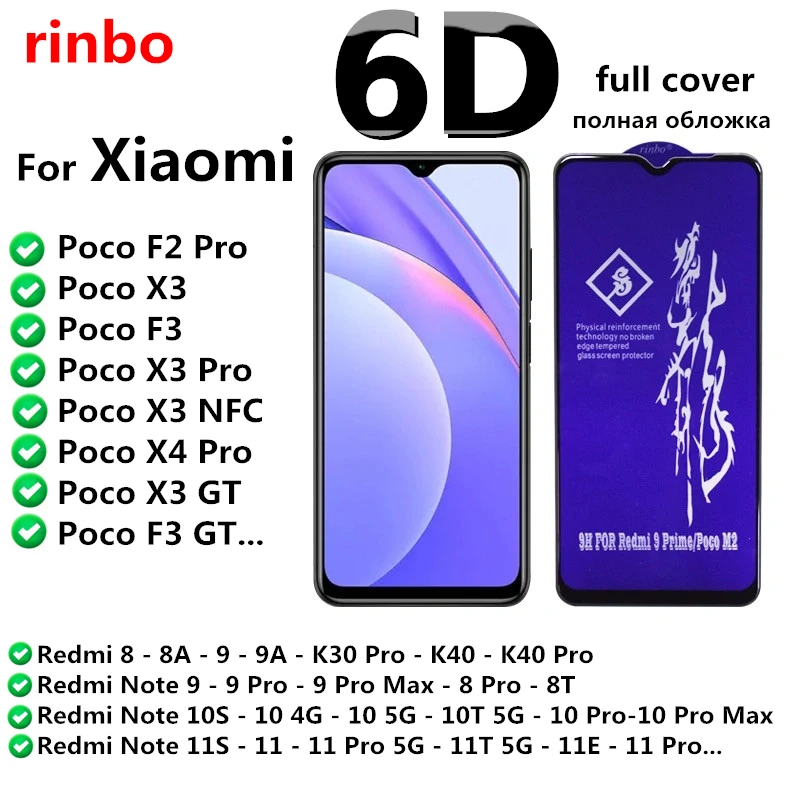 

Tempered Glass For Xiaomi Poco X4 X3 NFC F3 GT Redmi Note 10S 10 11 11E 7 8 9 Pro 8T 8A 9A 9C 10T 11T K30 K40 Screen Protector