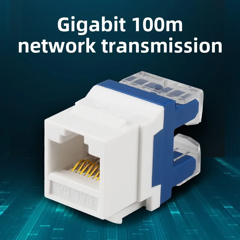 10 шт. RJ45180 градусов компьютерный гигабитный сетевой модуль CAT6Akeystone супер шесть