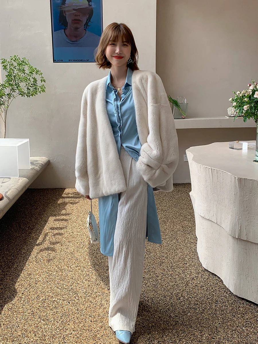 Новинка 2022 женские шубы HDHOHR из натурального меха норки верхняя одежда парка с