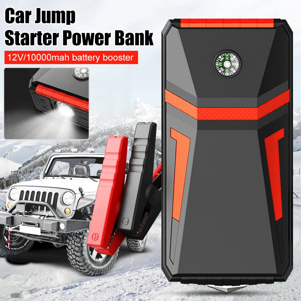 Купи 10000mah Car Jump Starter 800A Battery Charger Emergency Power Bank Booster with LED Lighting Starting Device for 12V Cars за 661 рублей в магазине AliExpress