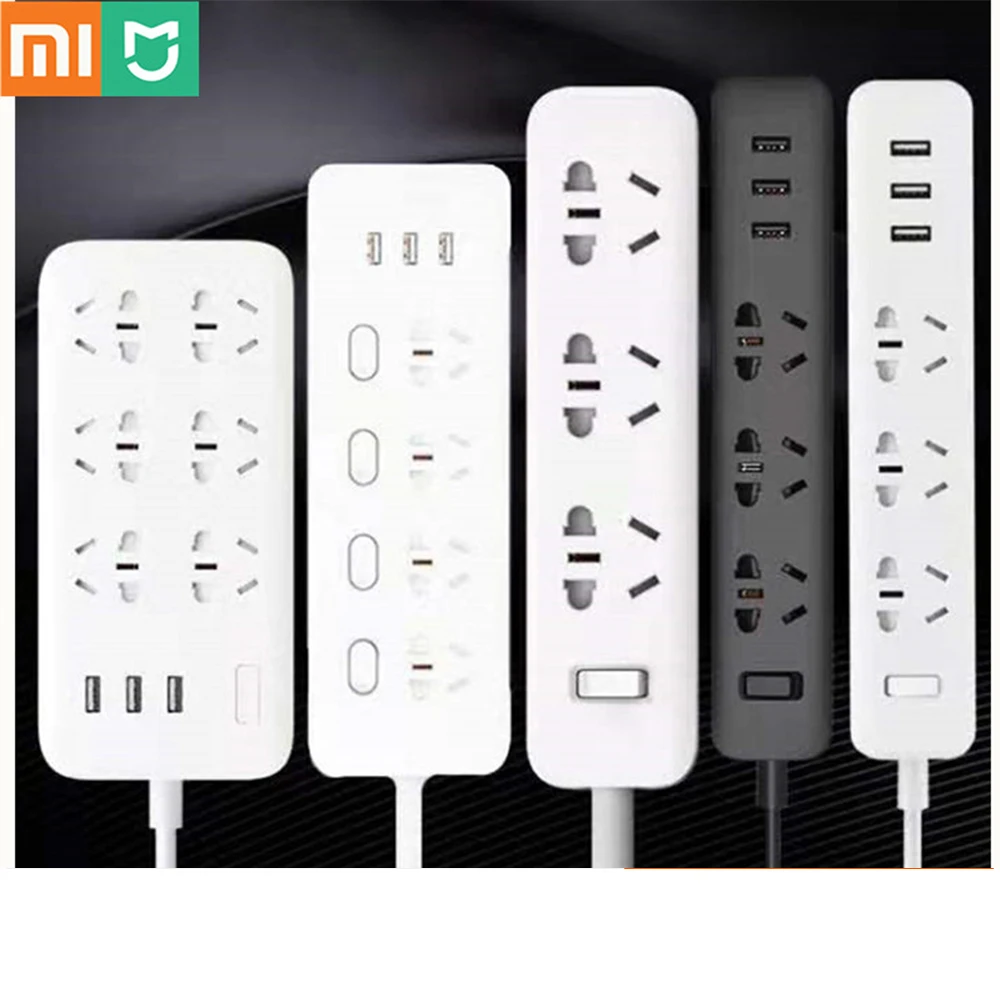 Xiaomi Wi-Fi разъем бытовой Удлинительный кабель плата питания 3/5/6/8 отверстие USB быстрая зарядка 2500 Вт 10 А 250 В
