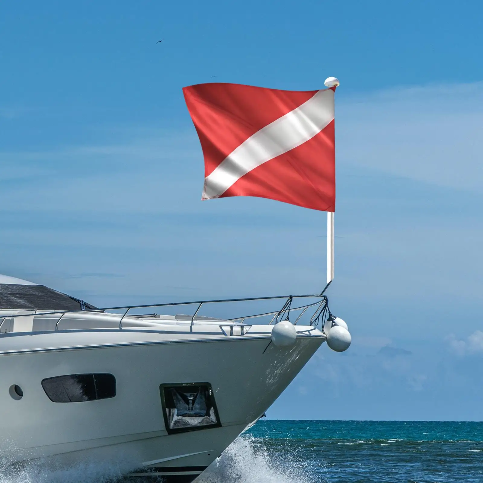 

Diver Down Flag Signal Flags Warning Flag for Free Diving Snorkeling Diving