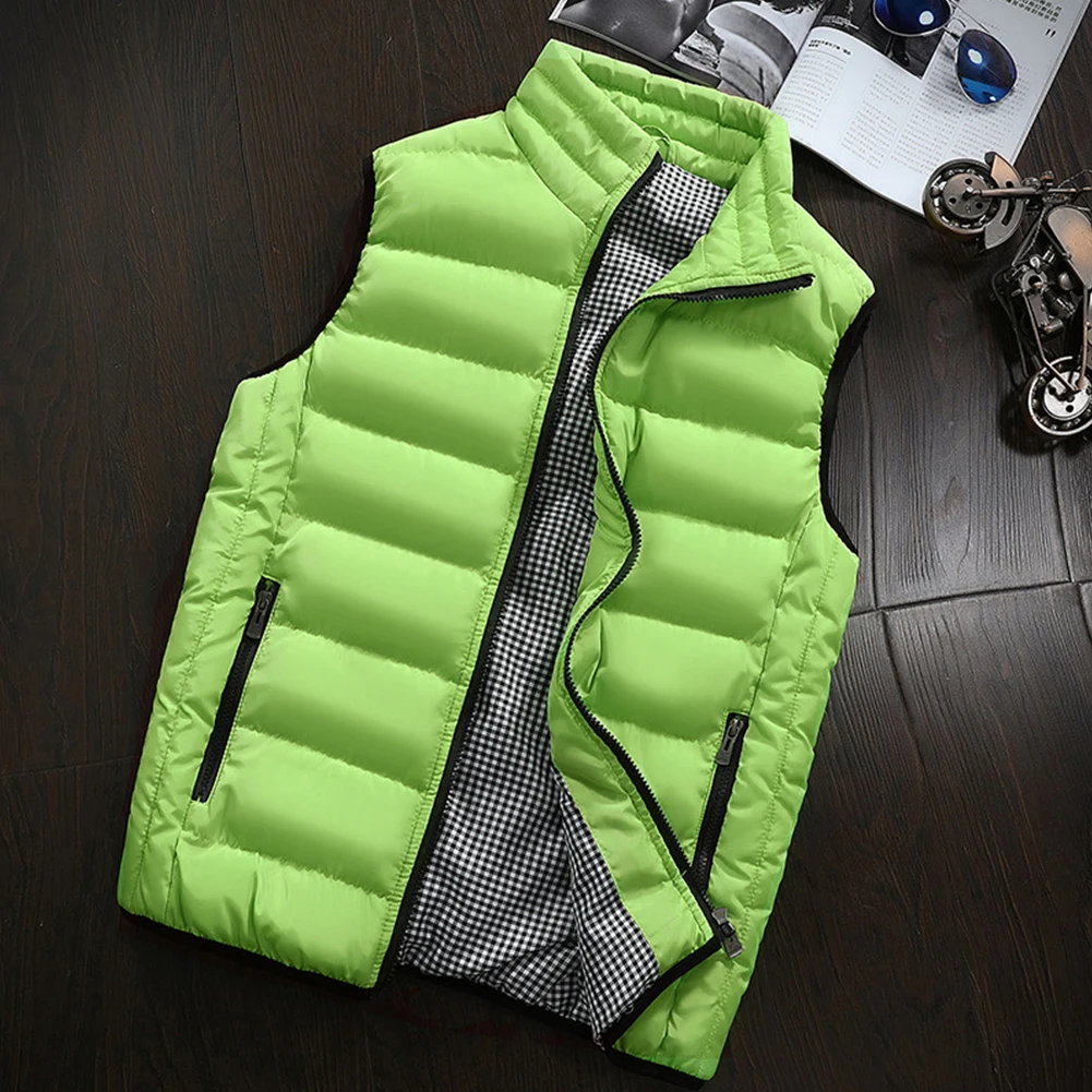 Men's Autumn Winter Warm Down Quilted Vest Body Sleeveless Padded Jacket Coat Outwear Regular Jacket L-4XL