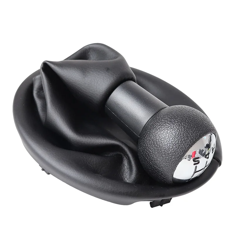 

PU Leather Car Gear Shift Knob Lever Shifter Stick Gaiter Boot Cover For Citroen Berlingo III MK3 For Peugeot Partner 2008-on