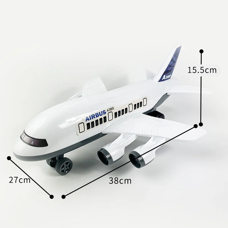 38cm Hot Selling Children's Simulation Airliner Model Inertial Plane Toy Boy Girl Toy Car Kids Educational Toys Birthday Gift images - 6