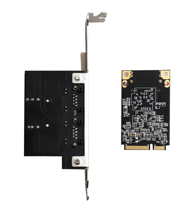 Двухпортовая гигабитная сетевая карта MINI PCIE Ethernet-адаптер RJ45 Чип I350 Сетевая PCI Express