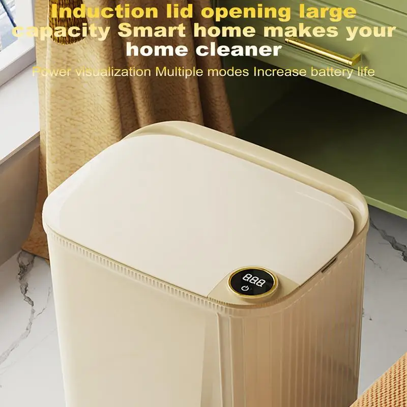 

22L High capacity digital display Kitchen Trash Can Touchless Motion Sensor Can Kitchen Trash case with Lid For living room