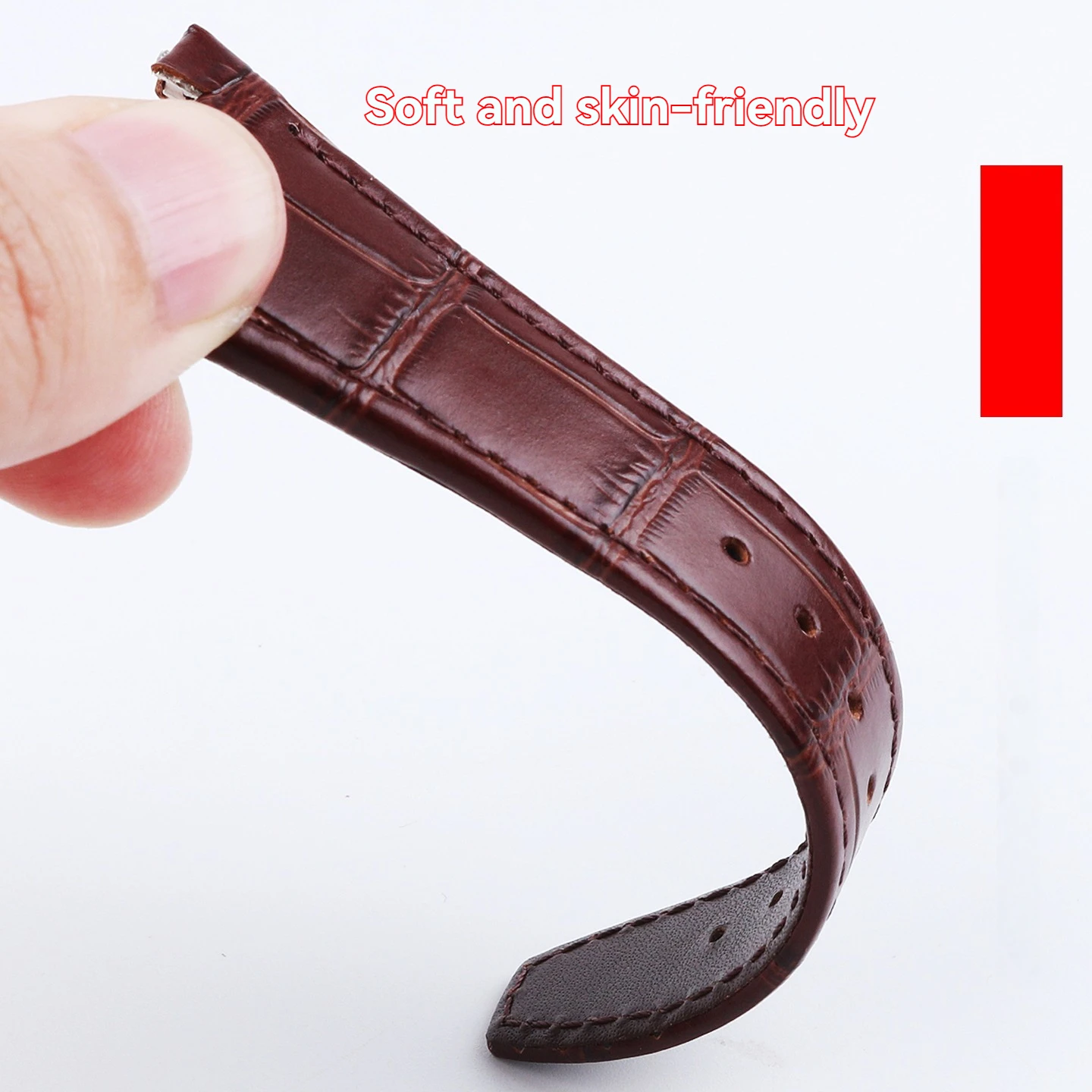 Фото Ремешок для часов из коровьей кожи, подходящий для серии IWC Wanguo Engineer AMG IW500501 IW322503/504, аксессуары из крокодиловой кожи. №4