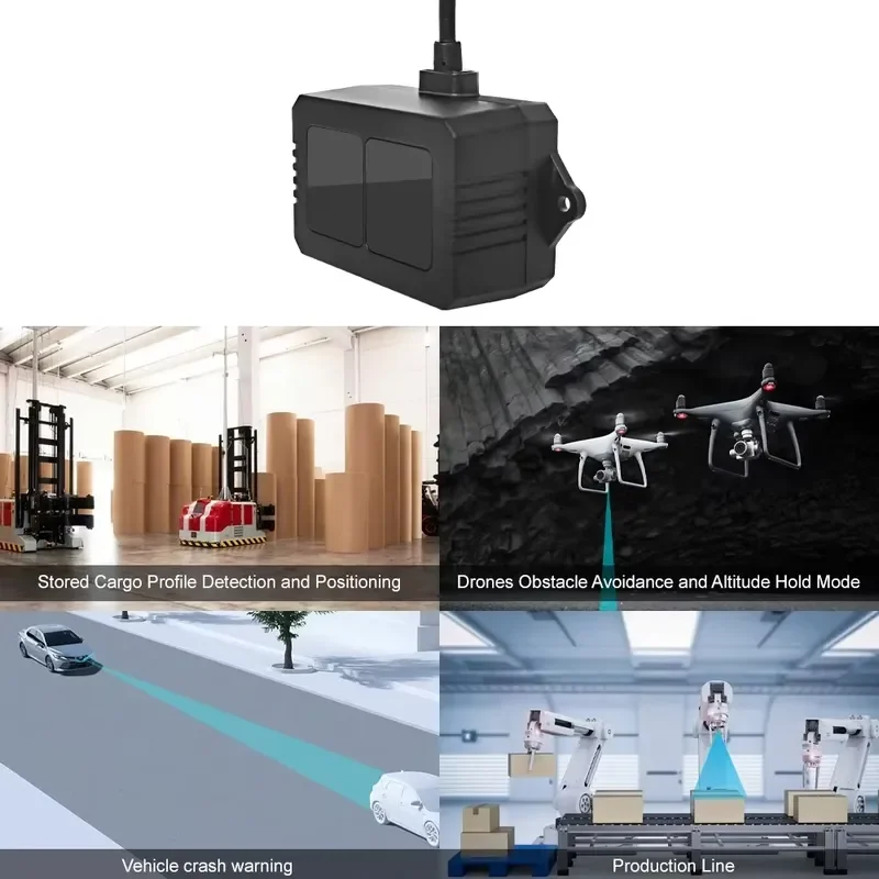 Фото Датчик расстояния Benewake TF02 Pro среднего диапазона, частота обновления 1000 Гц, дальность действия 40 м, модуль для использования внутри и вне помещений №3