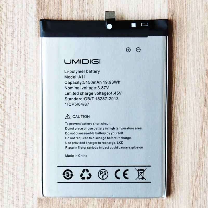 2 шт. 5 10 2023 год Дата 5150 мАч батарея для телефона UMI Umidigi A11 A11S сменная