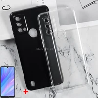 camera protection transparent phone case for blackivew a50 4g funda soft tpu cover tempered glass for blackview a50 cases vetro