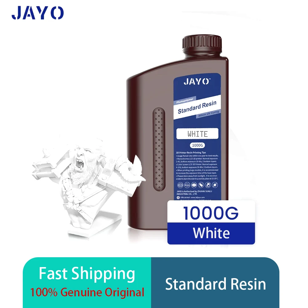 Фото Смола для 3D-принтеров JAYO Standard, 1 кг, 405 нм, УФ-отверждение для LCD/DLP-принтеров, многоцветная, быстрая печать, наличие на складах в ЕС и Бразилии, быстрая доставка №1