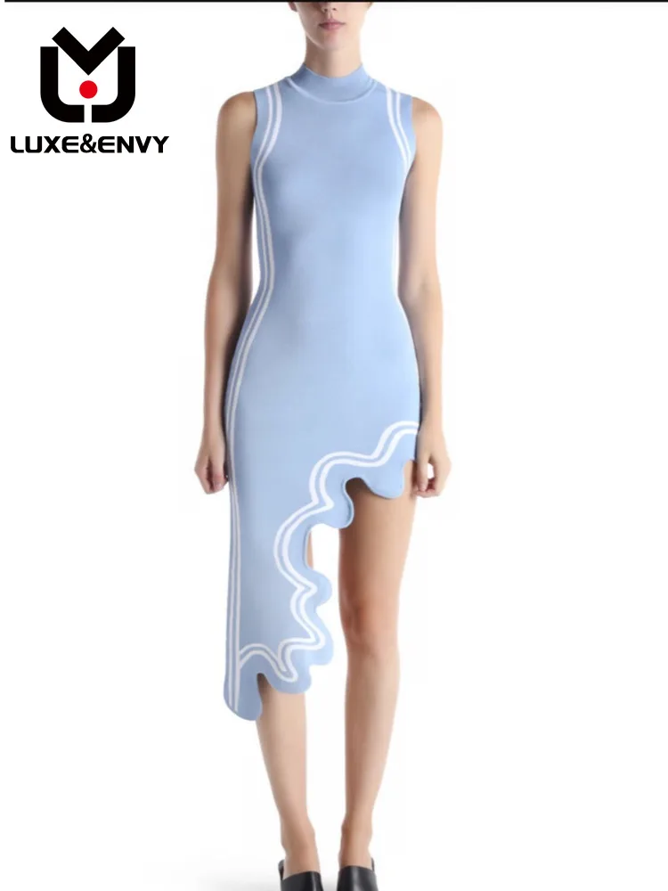 

Кружевное трикотажное платье без рукавов, с круглым вырезом