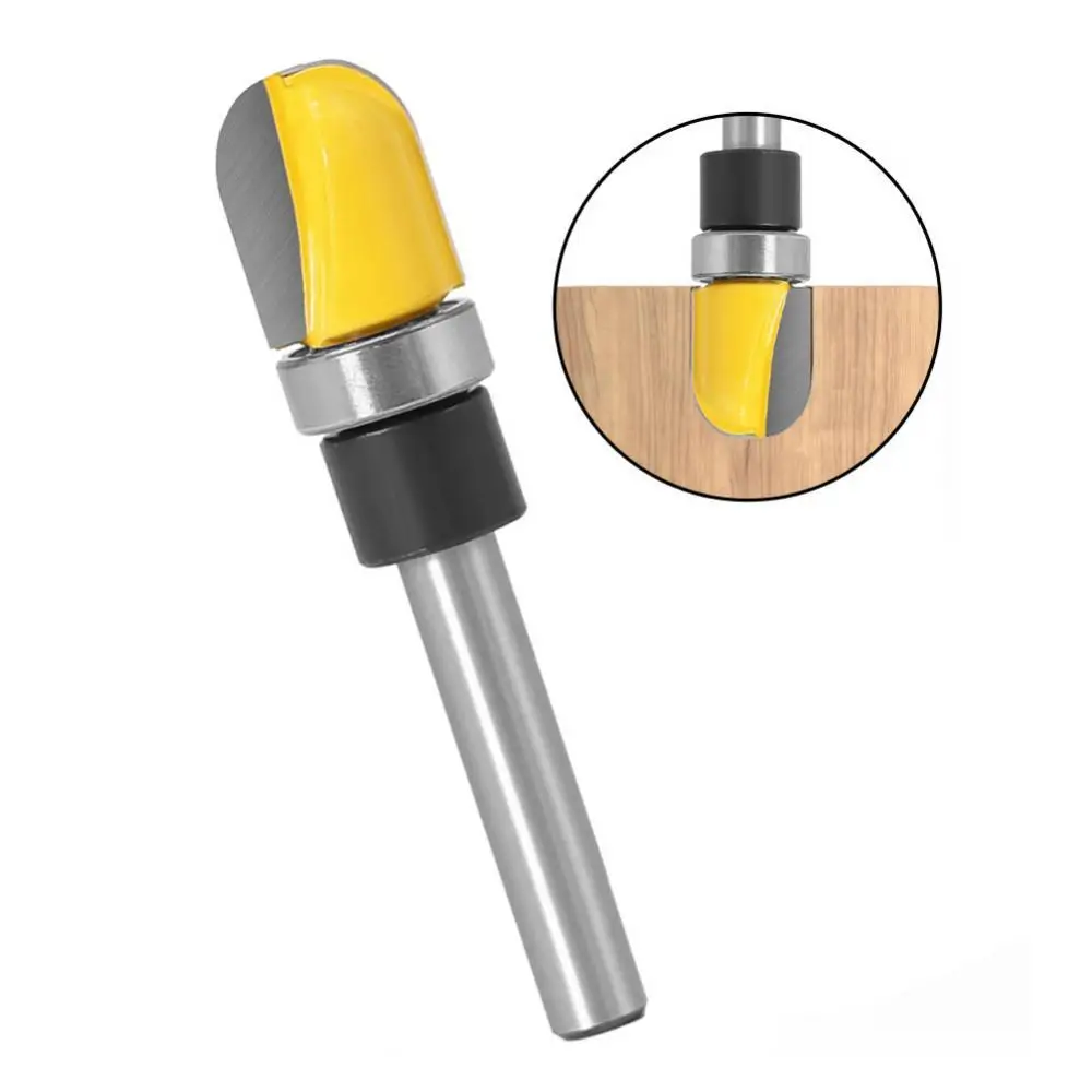 Деревообрабатывающий инструмент 1/4 6 мм YG8 фреза из сплава инструмент фреза 1/4 дюйма/хвостовик лоток шаблон деревообрабатывающий фрезерный ...