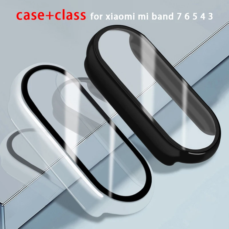 

Screen Protector Case+3D Protective Film for Xiaomi Mi Band 6 5 4 3 NFC Hard PC Full Cover Shockproof Frame for Smart Watch Mi 7