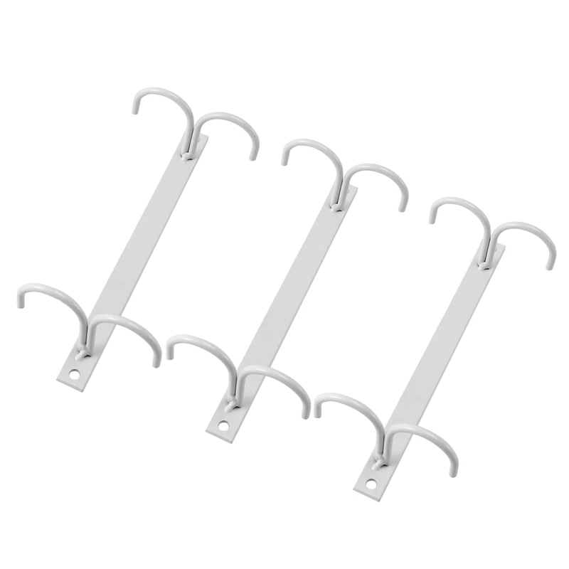 

AT35 Mug Rack Under Cabinet - Coffee Cup Holder, 12 Mugs Hooks Under Shelf, Display Hanging Cups Drying Hook