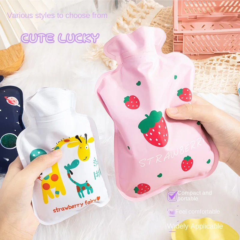 

Portable Hot Water Bags Cute Cartoon Printed Hand Warmer Filled Mini Explosion-proof Hot Water Bottle Winter Supplies