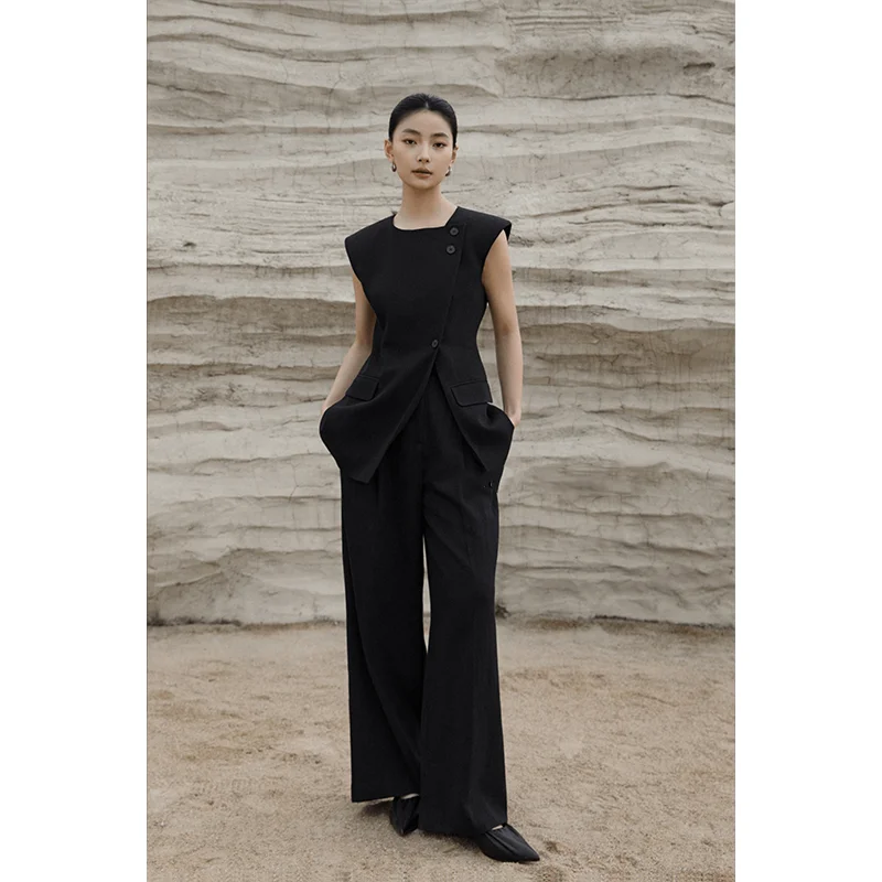 Miiiix костюм жилет женский 2024 летний модный новый предмет взрывоопасный дизайн