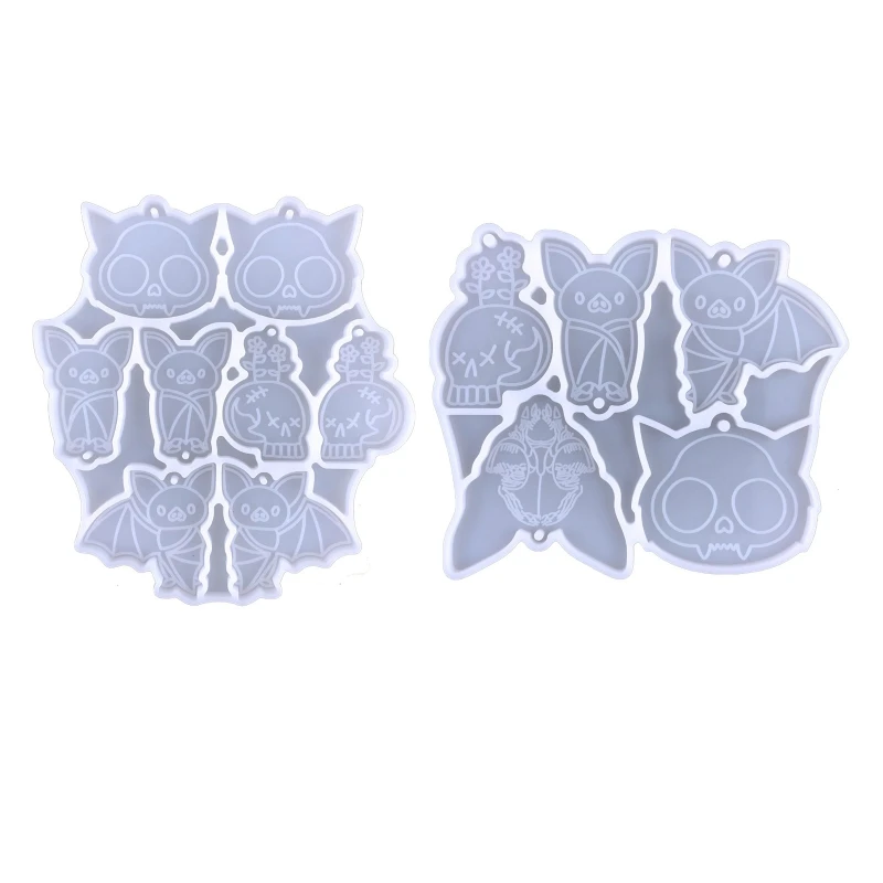 

Формы для сережек в форме летучей мыши, набор силиконовых форм с отверстием для самостоятельной сборки