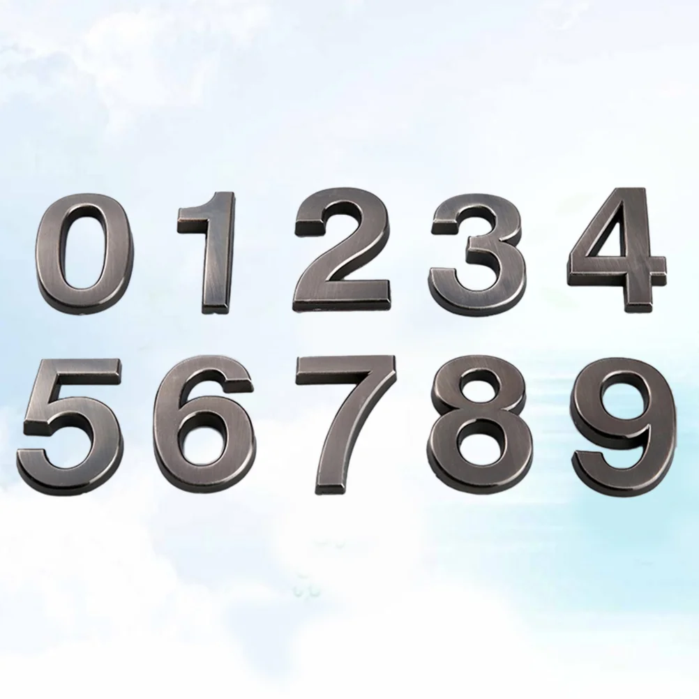 

Number House Numbers Room Floating Mailbox Gate Door Metal Modern Hotel Address Adhesive Doorplate Figure Stickerscontemporary