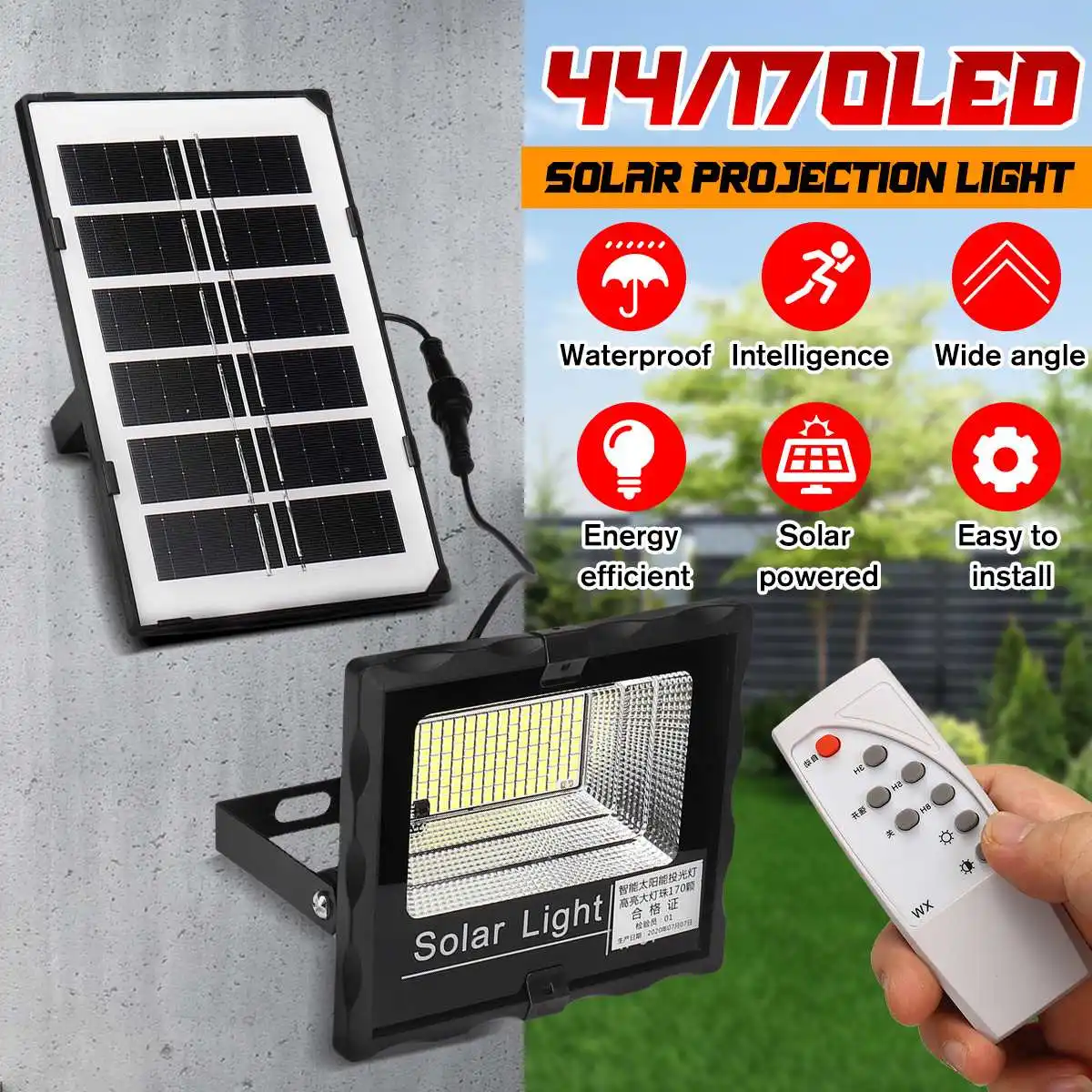

300/200W Solar Street Light Led Solar Lamp Outdoor Waterproof Garden Lighting Floodlight Wall Lamps Solar Panel Led Light