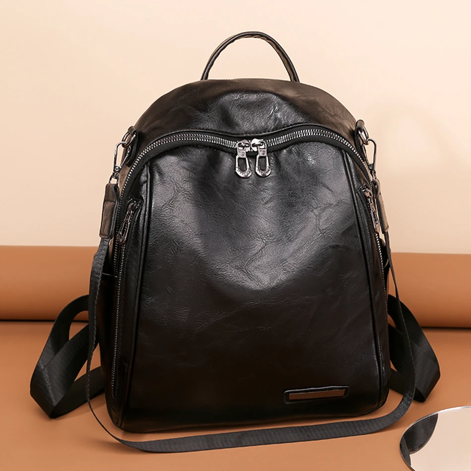 

Многофункциональный рюкзак 3 в 1, сумка на плечо из искусственной кожи для книг, женская школьная сумка, Большой Классический дорожный ранец