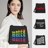 women pures crossbody shoulder handbag designer small square bags walls series pattern tote shopping bag