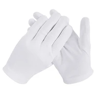 8pcs 4pairs white cotton gloves soft thin coin jewelry inspection work gloves work gloves nitrile exam gloves