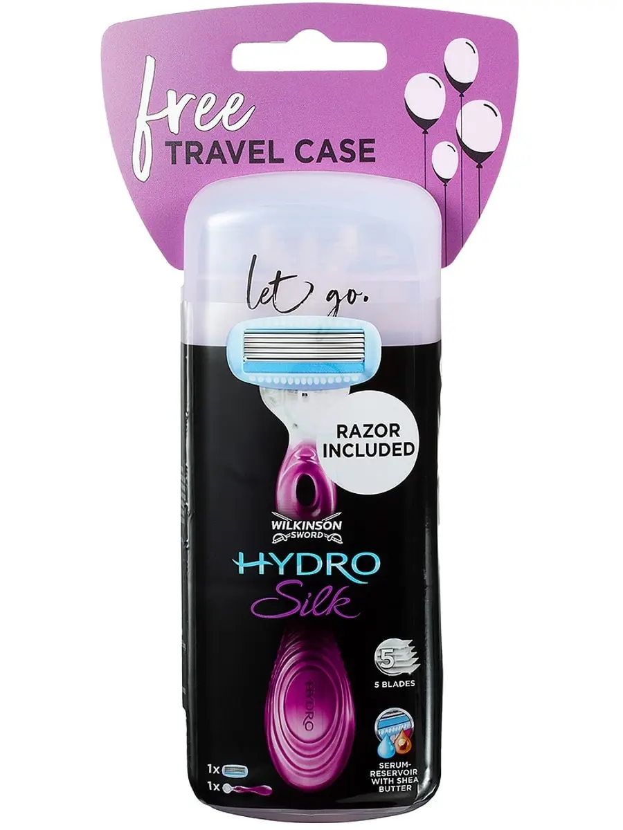Wilkinson Sword Hydro Silk Станок для бритья женский с 1 сменной кассетой и дорожным футляром.