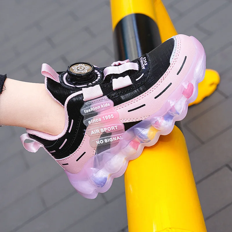 

Spring Children Girls Boys PU Sneakers Toddlers Casual Shoes Kids Fashion Pink Tennis High Quality Sports Flats Size 27-38 tenis