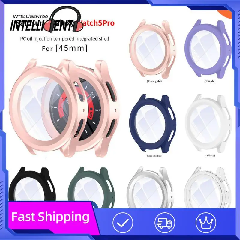 

Soft Shell Smartwatch Protective Cover For Galaxy Watch 5 Screen Protector Shell Protector Cover Anti-fall Scratch Glass
