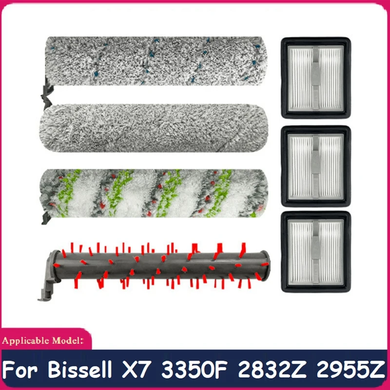 

Hepa Filter Roller Main Brush Vacuum Cleaner Roller Brush Roller Brush Replace For Bissell X7 3350F 2832Z 2955Z