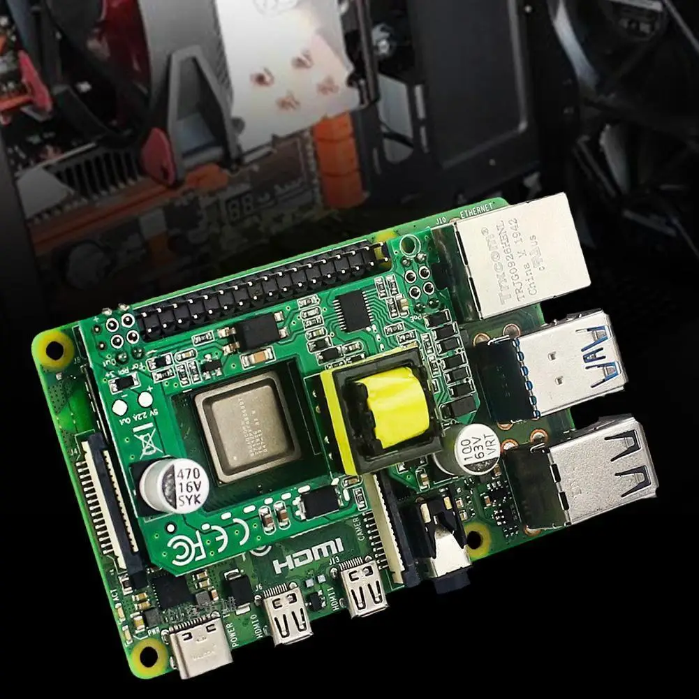 Сетевая плата с радиатором для Raspberry Pi 4b/3b + G3s2 модуль активного питания Ethernet Poe