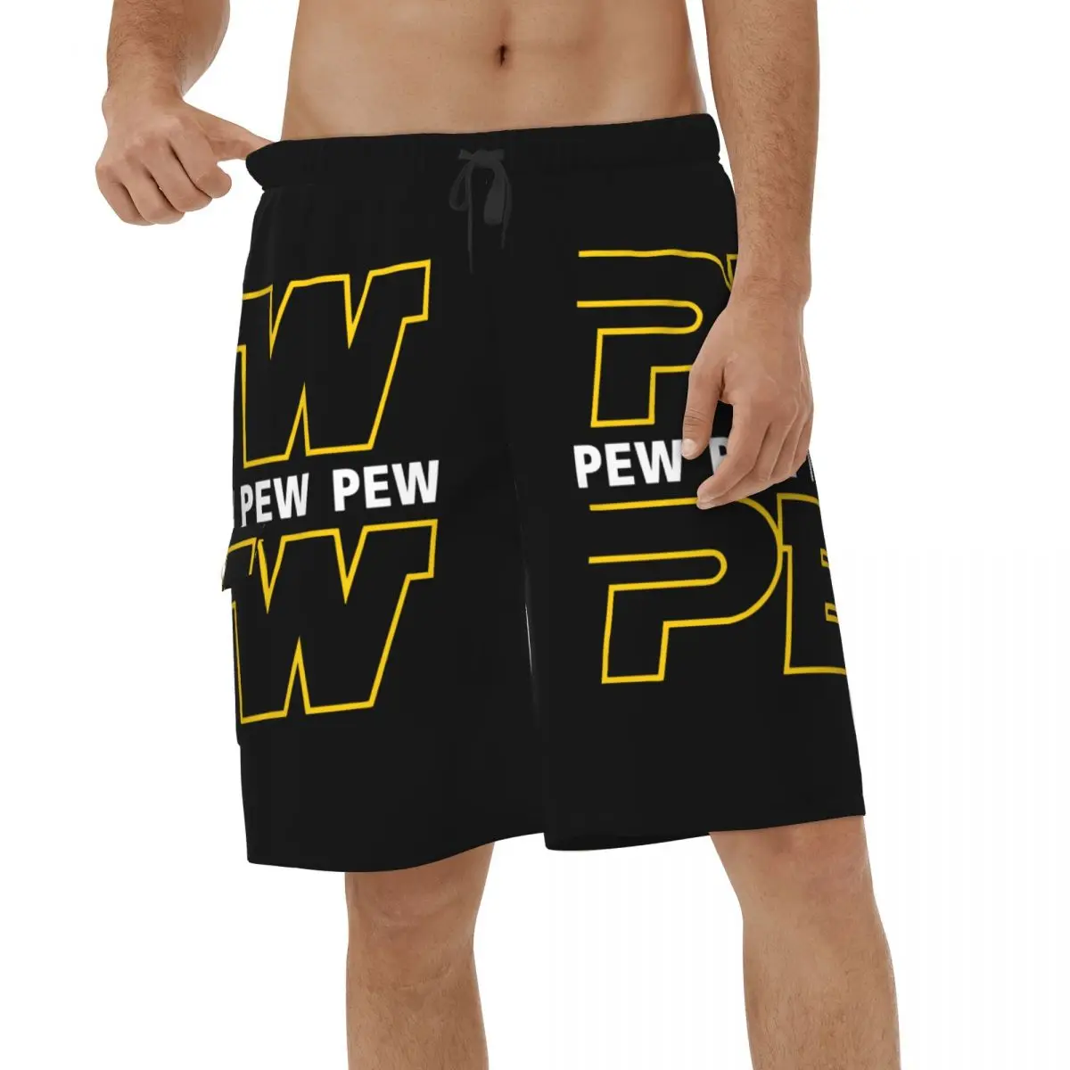 

Casual Shorts Pew Pew Pew Quick Dry Mens Briefs Male Swimwear