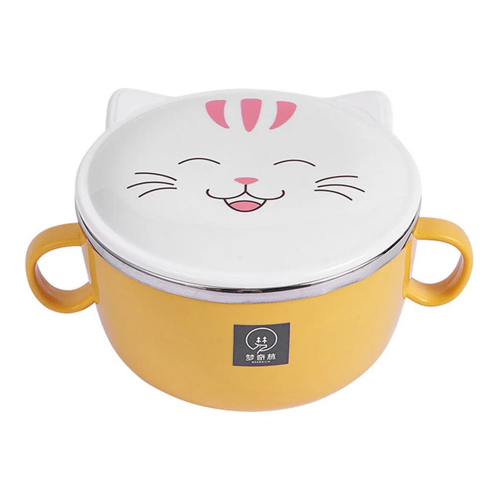 

Noodle Soup Bowl Heat-resistant School Cartoon Creative Practical Noddle Holder
